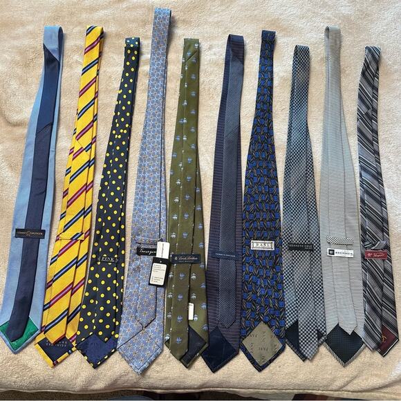 10-piece Cool Tone Mens Tie Bundle - Picture 1 of 1